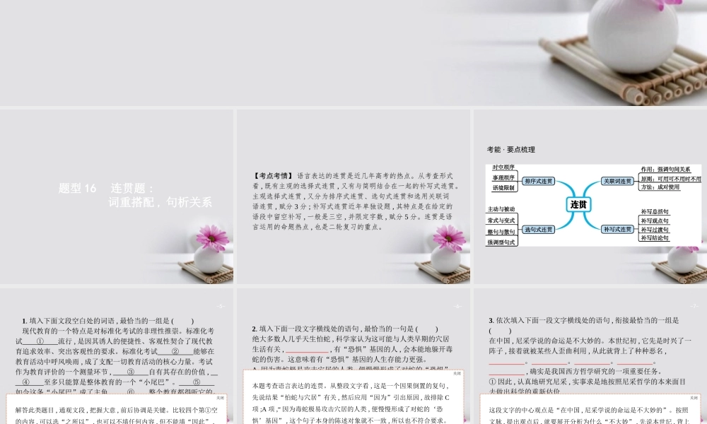 云南省高考语文二轮复习16语言文字运用课件