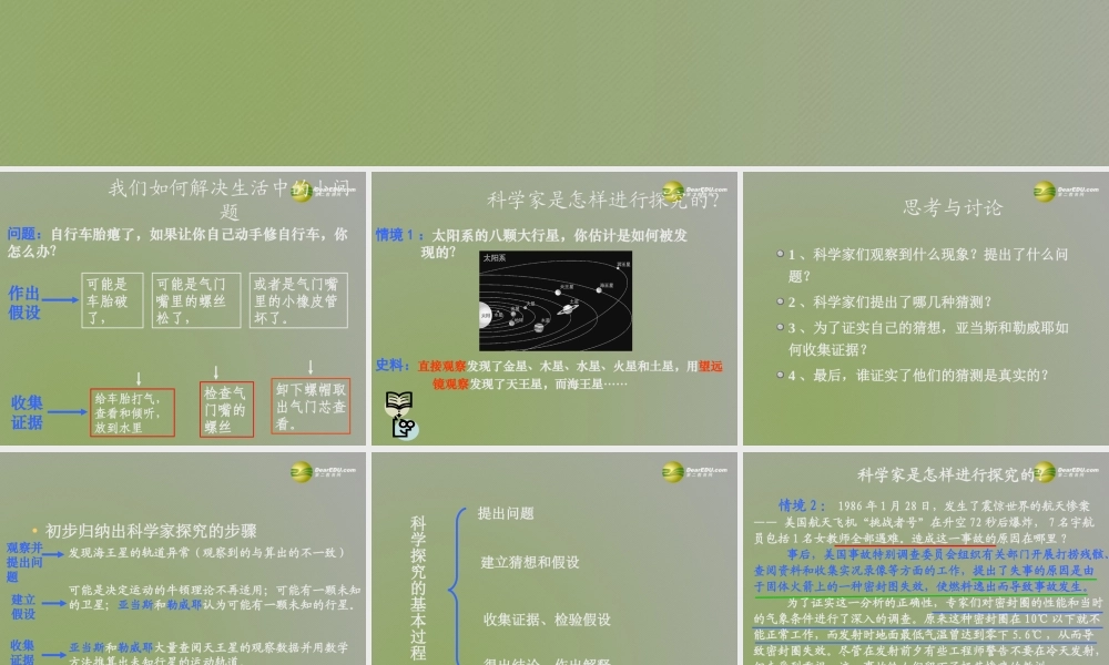 七年级科学上册 0.2什么是科学探究课件2 华东师大版 课件