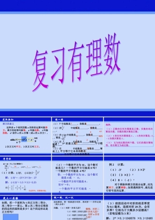 复习有理数的乘方[1]1 七年级上册第二章整套课件 浙教版
