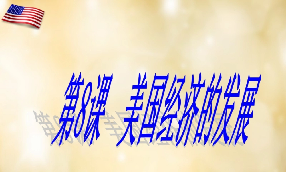 中学九年级历史下册 第8课 美国经济的发展课件 新人教版 课件