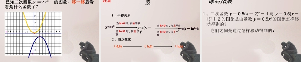 九年级数学上册 24 二次函数y=ax2bxc的图象与性质课件1 鲁教版五四制 课件