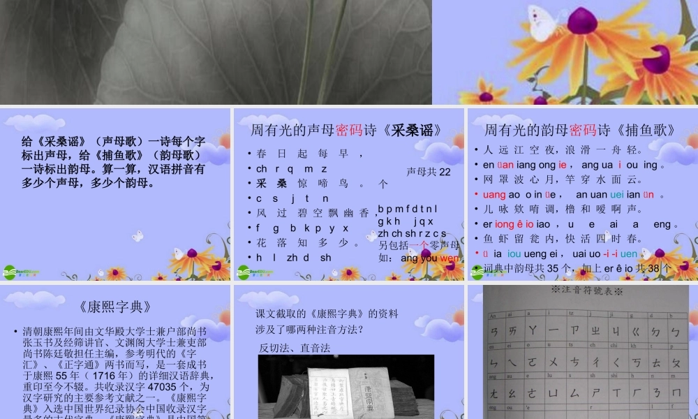 初中语文 字音档案——汉字的注音方法复习课件