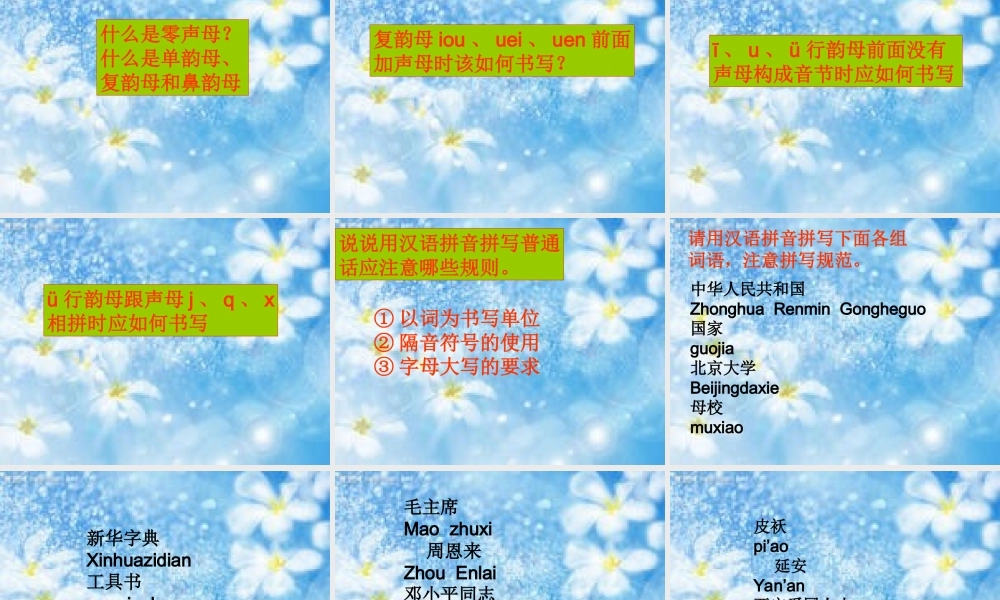 初中语文 字音档案——汉字的注音方法复习课件