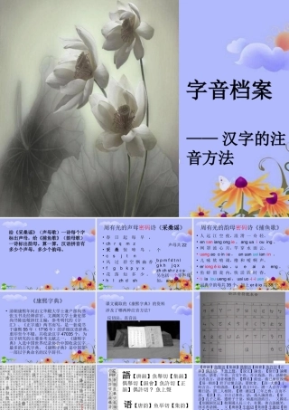 初中语文 字音档案——汉字的注音方法复习课件