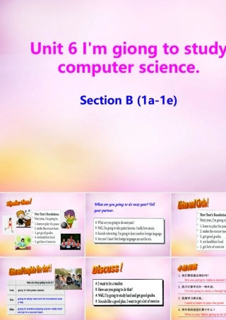 八年级英语上册 Unit 6 I'm giong to study computer science section B(1a 1e)课件 (新版)人教新目标版 课件