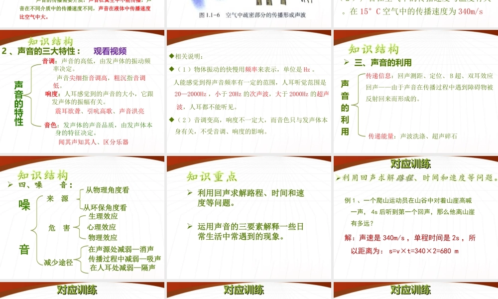 八年级物理上册 第一章声现象课件 人教新课标版 课件