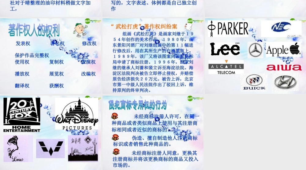 八年级政治下册 第七课无形的财产课件 人教新课标版 课件