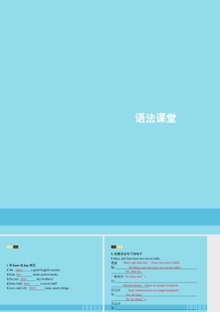 七年级英语上册 Unit 5 Do you have a soccer ball语法课堂课件 (新版)人教新目标版 课件