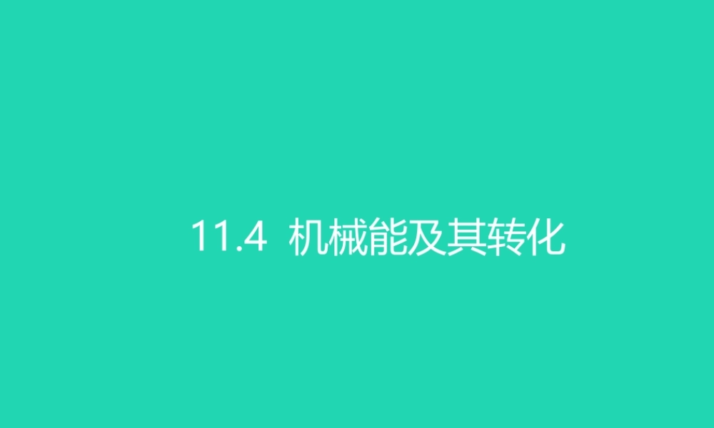 八年级物理下册 11.4机械能及其转化课件 (新版)新人教版 课件