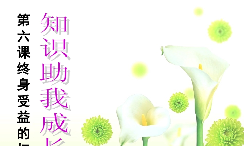 八年级政治下册 知识助我成长课件 人教新课标版 课件