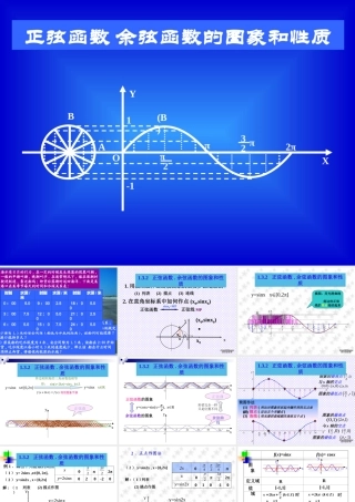 新课标 苏教版高一数学正弦函数 余弦函数的图象和性质 课件