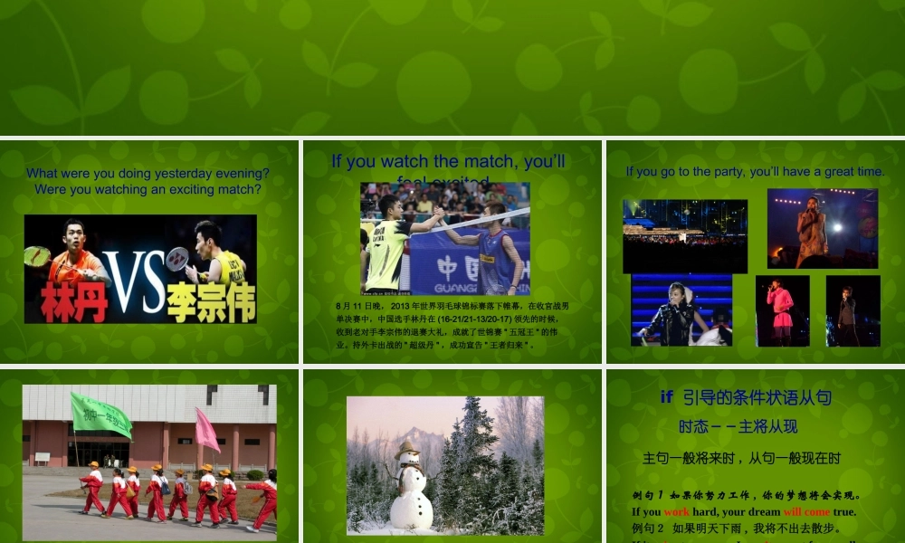 八年级英语上册 Unit 10 If you go to the party, you llhave a good time Section B课件 (新版)人教新目标版 课件