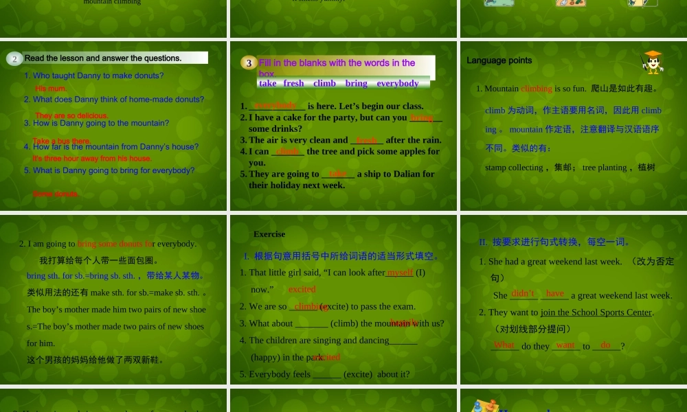 七年级英语下册 Unit 4 After School Activities Lesson 24 How was Your Weekend课件 (新版)冀教版 课件