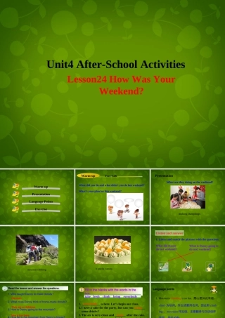 七年级英语下册 Unit 4 After School Activities Lesson 24 How was Your Weekend课件 (新版)冀教版 课件
