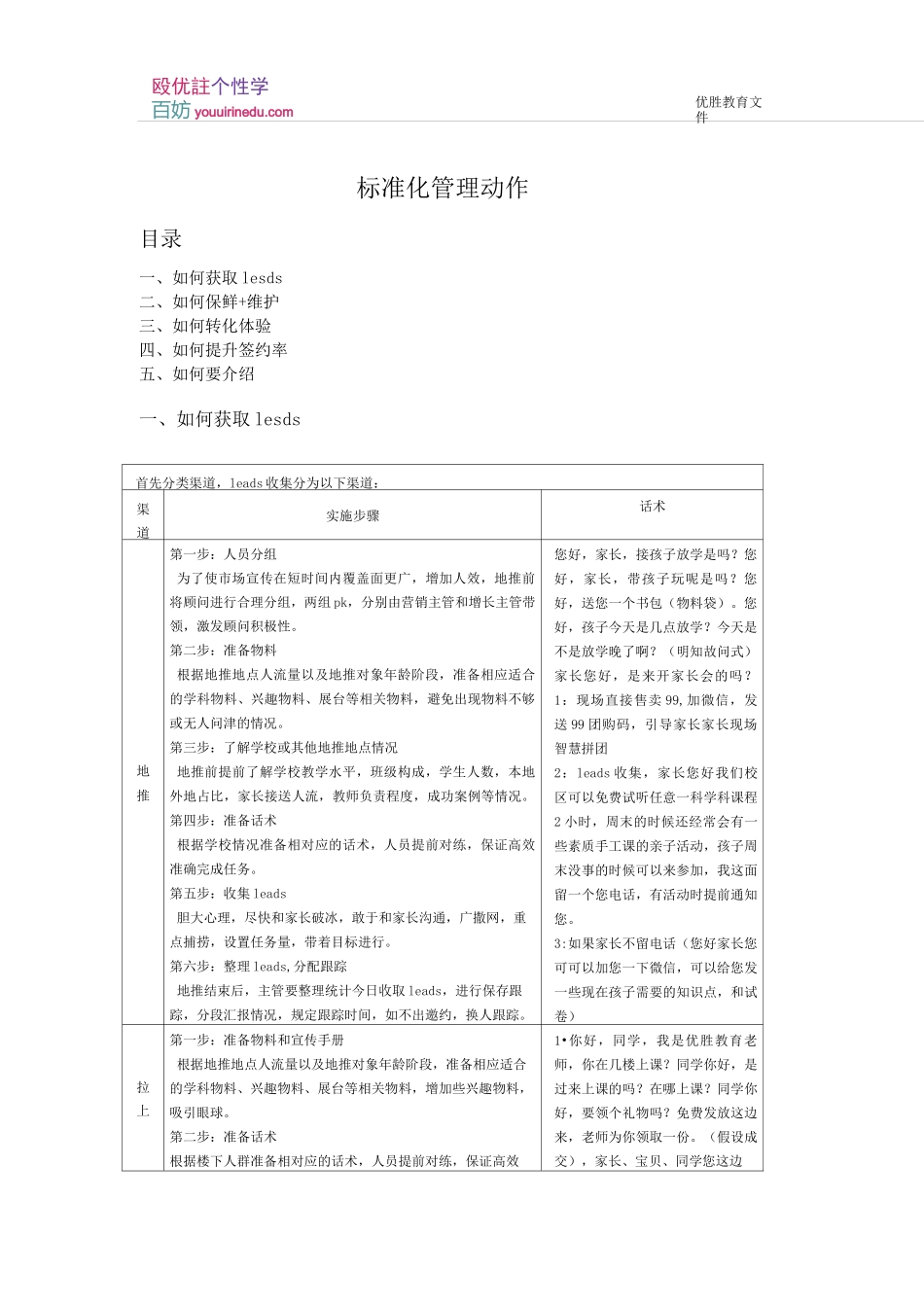 营销-标准化动作_第1页