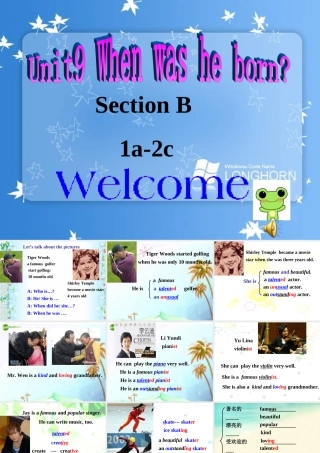 八年级英语上册  Unit 9 Section B 课件 人教新目标版 课件