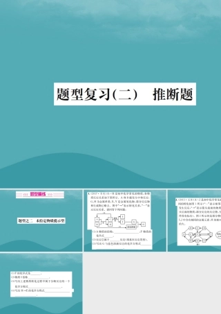 广西中考化学 中考6大题型轻松搞定 题型复习(二)推断题之2 未给定物质提示型课件