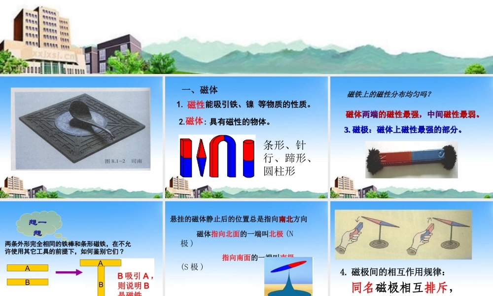 八年级科学下册 第四章磁复习课件 华师大版 课件