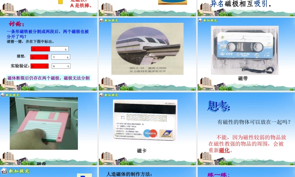 八年级科学下册 第四章磁复习课件 华师大版 课件