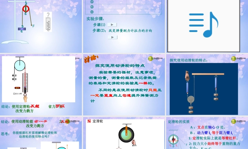 九年级物理上册 112 滑轮(第一课时)课件 苏科版 课件