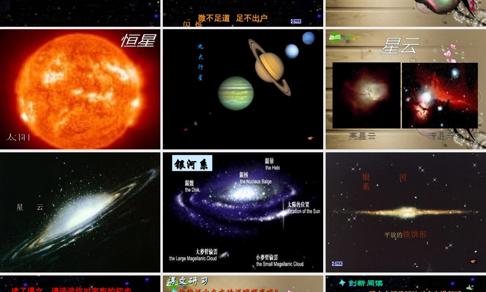 七年级语文上册 (宇宙里有些什么)课件 苏教版 课件