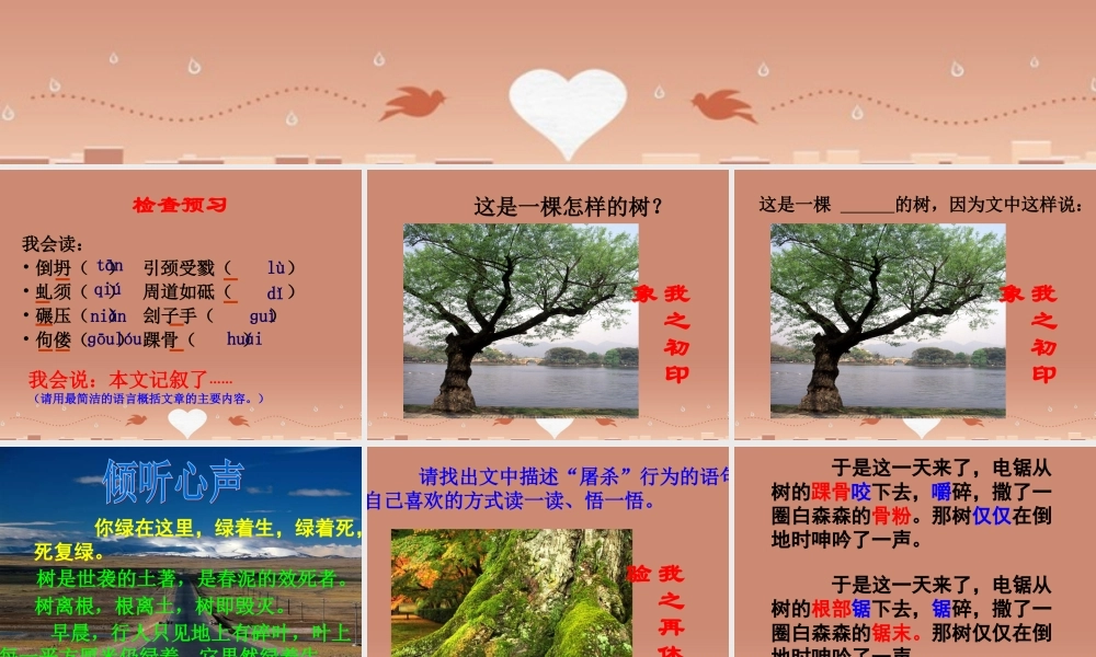 九年级语文下册 第三单元 10 那树课件 新人教版 课件