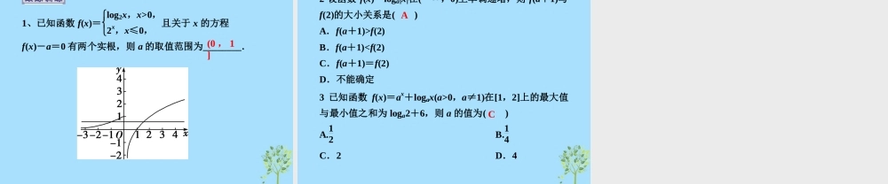 山西省忻州市高考数学 专题 对数函数复习课件