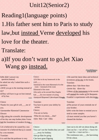 人教版高二英语Unit12 Language 课件