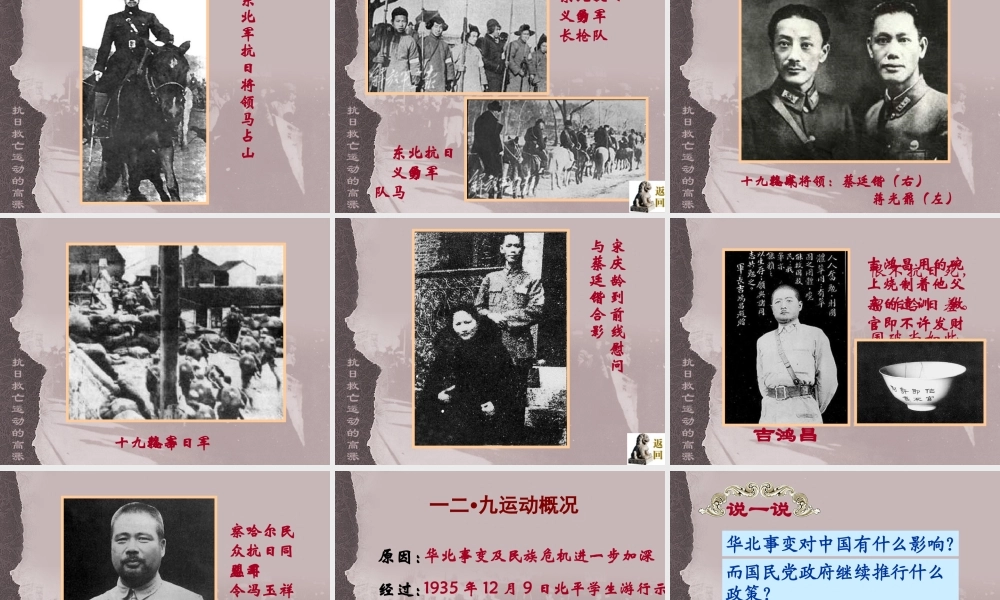 八年级历史上册 第15课 九一八事变和抗日救亡运动课件 岳麓版 课件