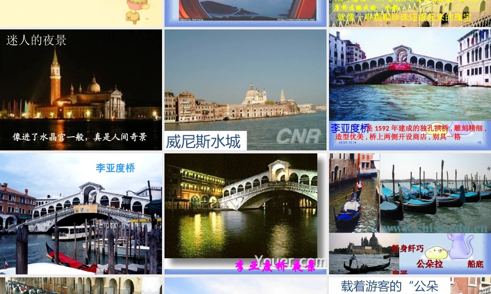 八年级语文上册 第四单元(蓝蓝的威尼斯)课件 苏教版 课件