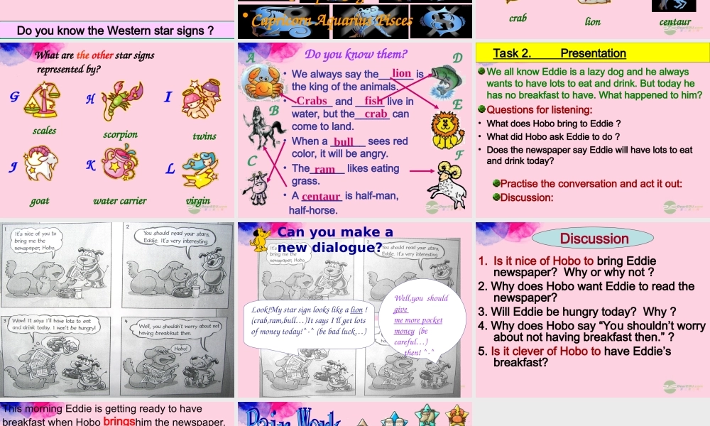 九年级英语上册 Unit 1(star signs)Welcome课件 牛津译林版 课件