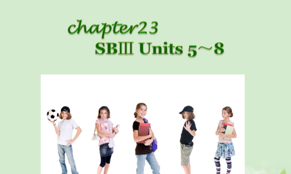 广西省高考英语轮一轮复习 Chapter23 SB Ⅲ Units 5～8课件