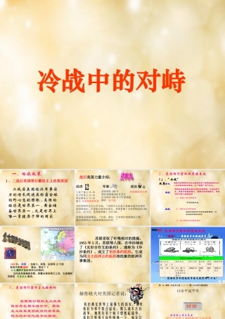 中学九年级历史下册 第14课 冷战中的对峙课件 新人教版 课件