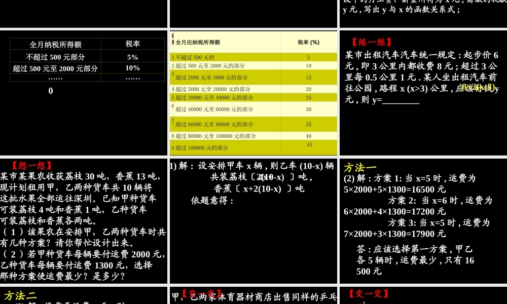 广东地区初三数学总复习 代数分类与方案设计课件 人教版 课件