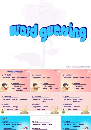 人教版高一英语Word guessing 课件