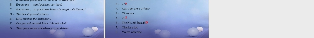 九年级英语全册 Unit 3 Could you please tell me where the restrooms are(第1课时)Section A(1a 2d)习题课件 (新版)人教新目标版 课件