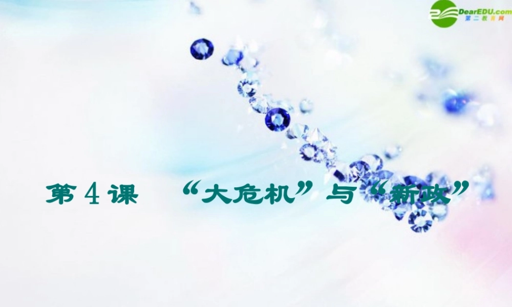 九年级历史下册 第4课 大危机 与 新政 教学课件 北师大版 课件