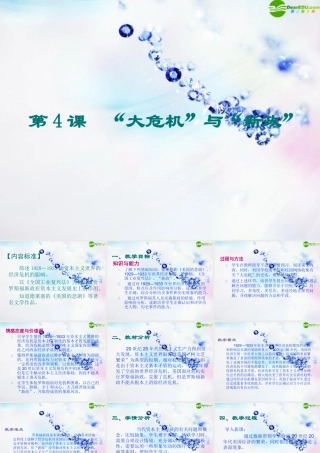 九年级历史下册 第4课 大危机 与 新政 教学课件 北师大版 课件