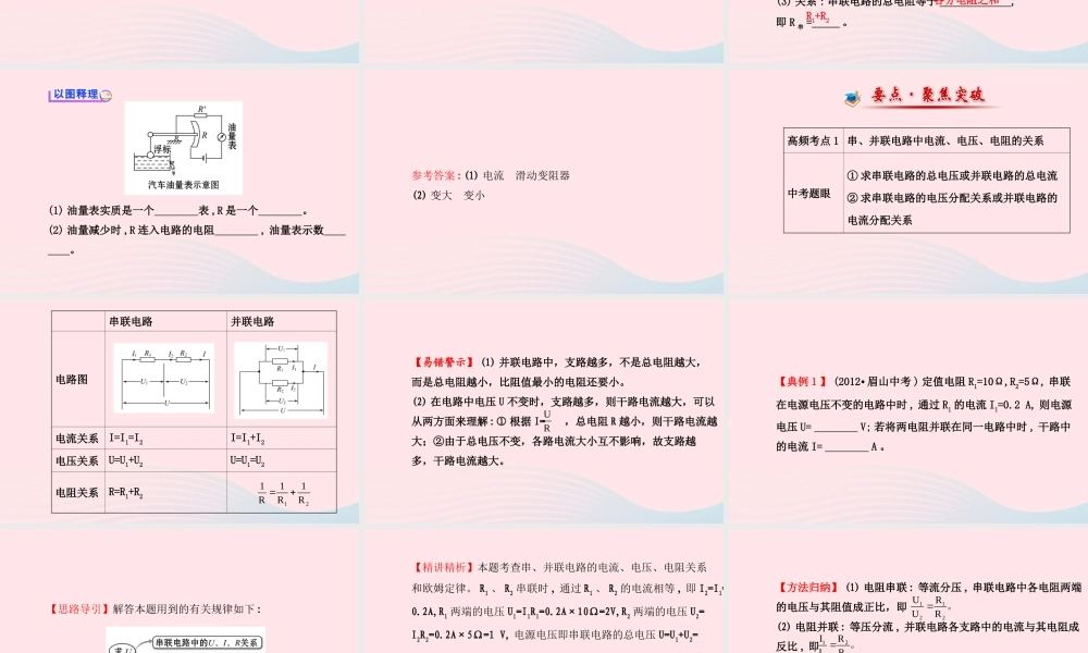 九年级物理全册 第十四章欧姆定律课件 (新版)苏科版 课件