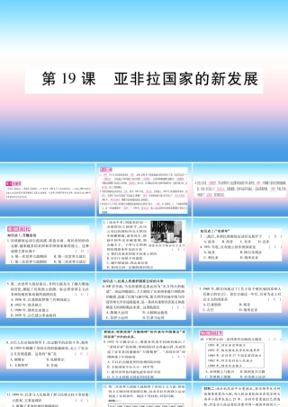 九年级历史下册 第5单元 冷战和苏美对峙的世界 第19课 亚非拉国家的新发展自学课件 新人教版 课件