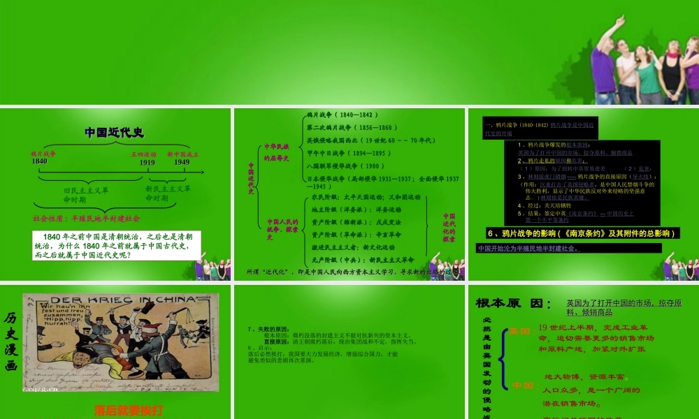 中考历史一轮总复习  八上 第一单元复习课件