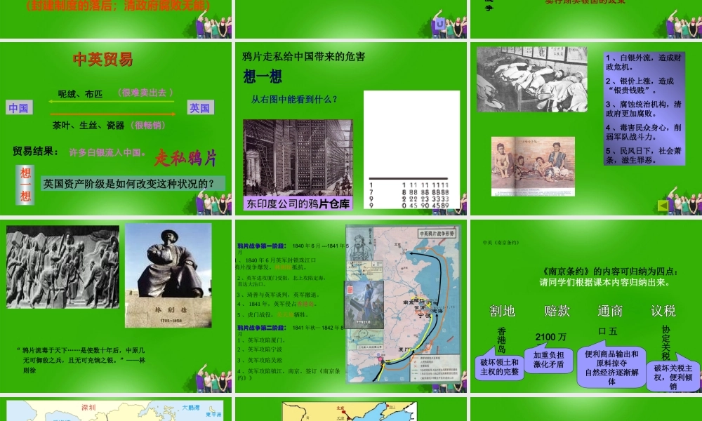 中考历史一轮总复习  八上 第一单元复习课件