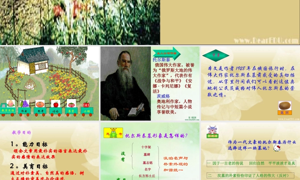 人教版高一语文世间最美的坟墓课件1 课件