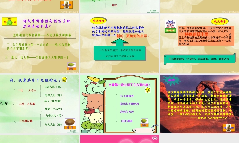 人教版高一语文世间最美的坟墓课件1 课件