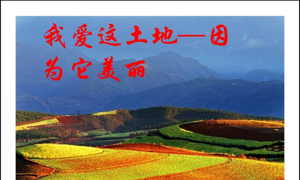 七年级语文下册 第13课(我爱这土地)课件 语文版 课件