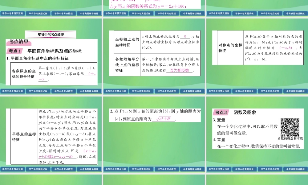 中考数学复习 第3章 函数及其图象 第10课时 一次函数(精讲)课件