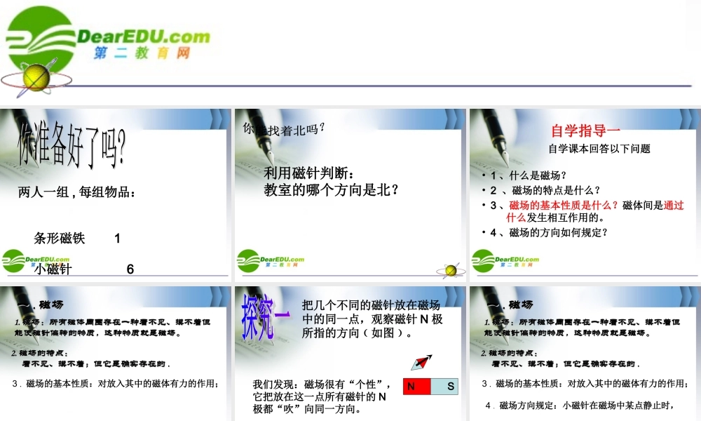 八年级物理下册第九章磁场课件人教版 课件