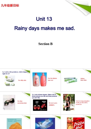 九年级英语 unit 13 Rainy days makes me sad Section B精品课件 人教新目标版 课件
