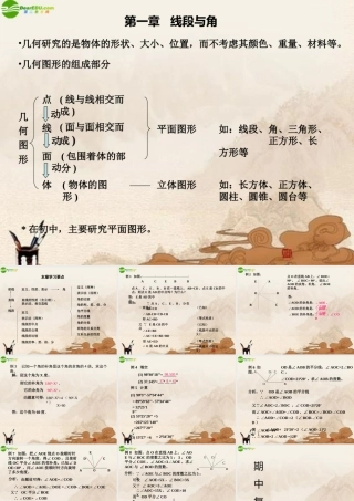 七年级数学下册 线段与角复习课件 人教新课标版 课件