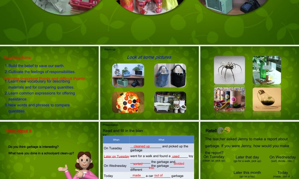 八年级英语下册 Unit 8 Save Our World lesson 48 Garbage Is Interesting课件 (新版)冀教版 课件